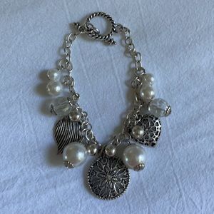 Silver charm bracelet